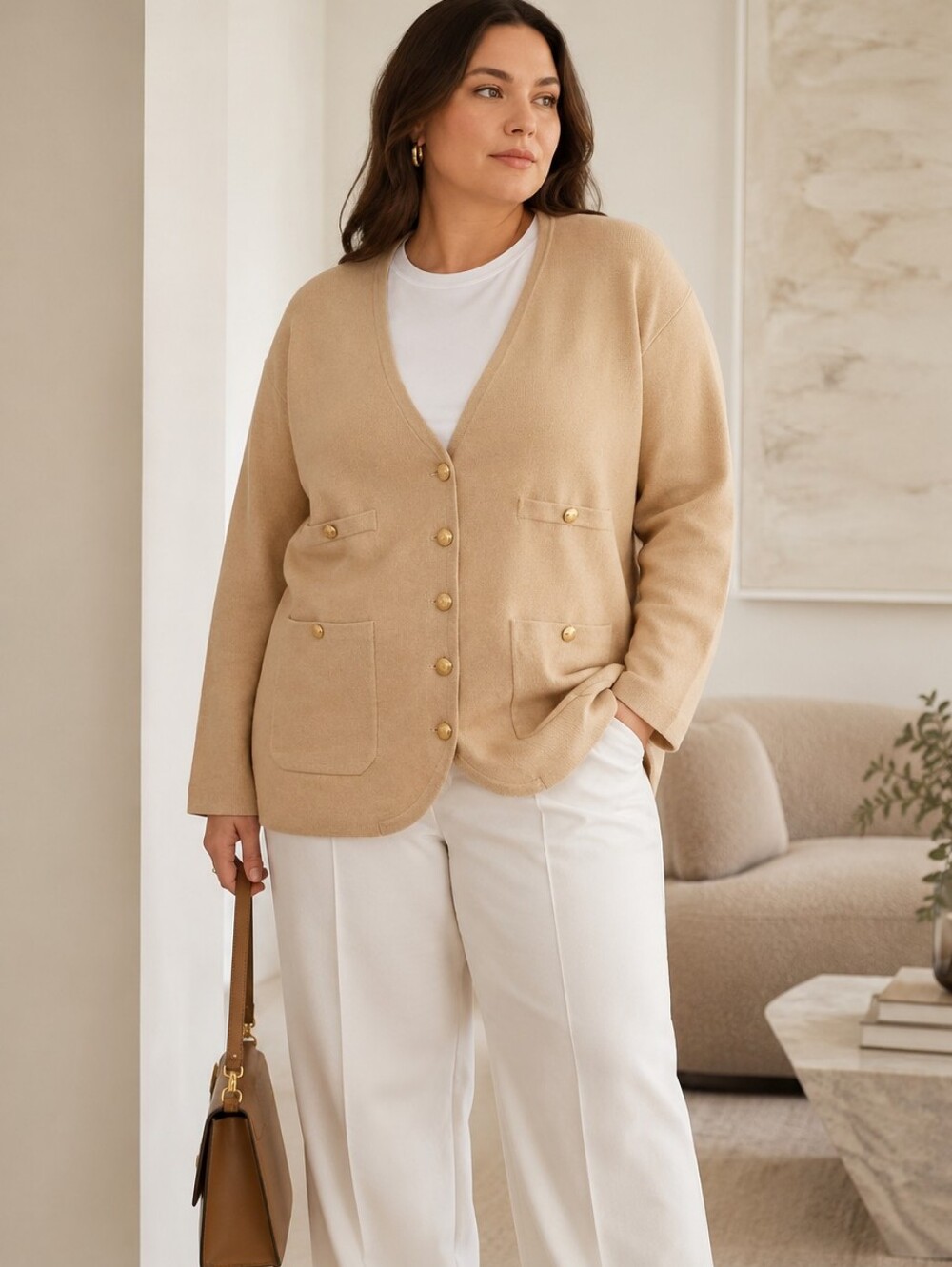 NWT J. Crew Long V-neck Sweater-Blazer Preppy Academia Old Money Women's XL
